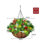 Santaco Christmas Hanging Basket Ornaments 30CM - Front View