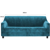 Marlow Sofa Covers 4 Seater High Stretch Green Agate Green - Front View