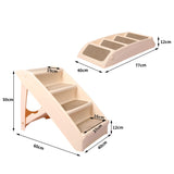 PaWz Pet Ramp Indoor Dog Steps Stair Brown - Front View