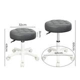 Levede Rolling  Bar Stool - Front View
