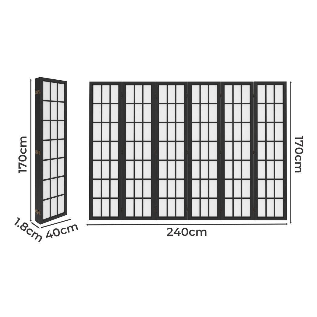Levede 6 Panel Room Divider 170cm Freestanding Screen-2006732767613816834