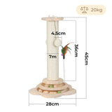 Pawz Cat Scratcher Wooden Scratching Post - Front View