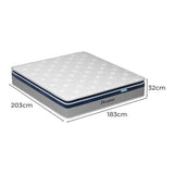 DreamZ Spring Mattress Pillow Top All Sizes 32CM - Front View