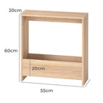 Levede Side Table with Magazine Rack Small End Table-2006732787662589954