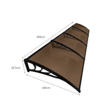 Mountview Window Door Awning Outdoor 1M X 4M Brown 1x4M - Front View
