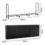 Moyasu Outdoor Firewood Rack Storage with Cover-2018816853002031106