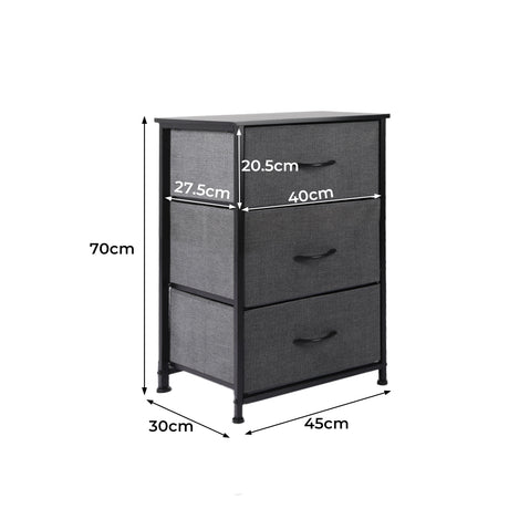 Levede Storage Cabinet Tower Chest Dark Grey-2006733263565099010