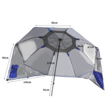 Mountview Beach Umbrella Outdoor Umbrellas Blue 2.33M-2018816736329076738