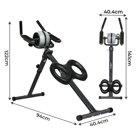 Centra Folding Ab Machine Roller Wheel Workout Mat-2018816866780319746