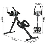 Centra Folding Ab Machine Roller Wheel Workout Mat - Front View