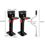 Manan 2X 410mm-545mm Drop Down Corner Black - Front View