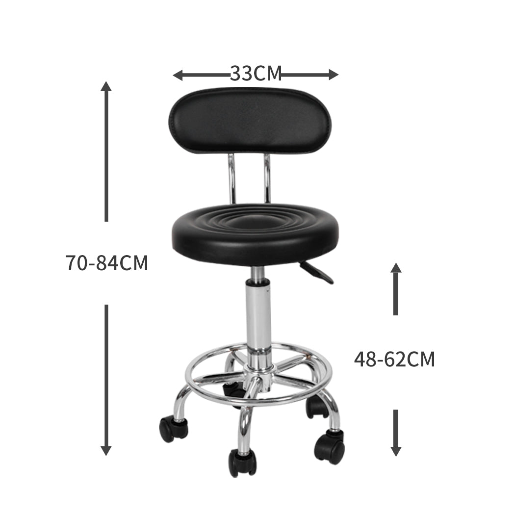 Levede 4x Salon Stool Swivel Bar Stools-2018816851777294338