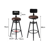 Levede 4pcs Bar Stool Kitchen Wooden - Front View