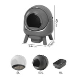 PaWz Smart Self Cleaning Cat Litter Box APP Control - Front View
