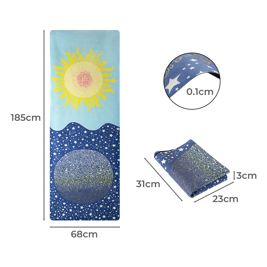 Centra Yoga Mat Foldable Non-Slip Exercise Blue-2006732946530242562