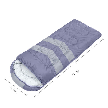 Mountview Single Sleeping Bag Bags Outdoor Grey-1954802651598295042