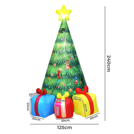 Santaco Inflatable LED Christmas Tree with Music 240CM-2006733389188698114