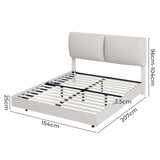 Levede Queen Floating Bed Frame - Front View