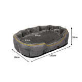 PaWz Electric Pet Heater Bed Heated XL Grey X-Large - Front View