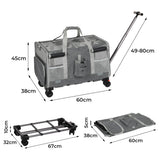 Pawz Pet Carrier 4 Wheel Portable Rolling Foldable-2018816797083570178