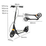MONVELO Adult Commuter Foldable Scooter Black-2006732850023501826