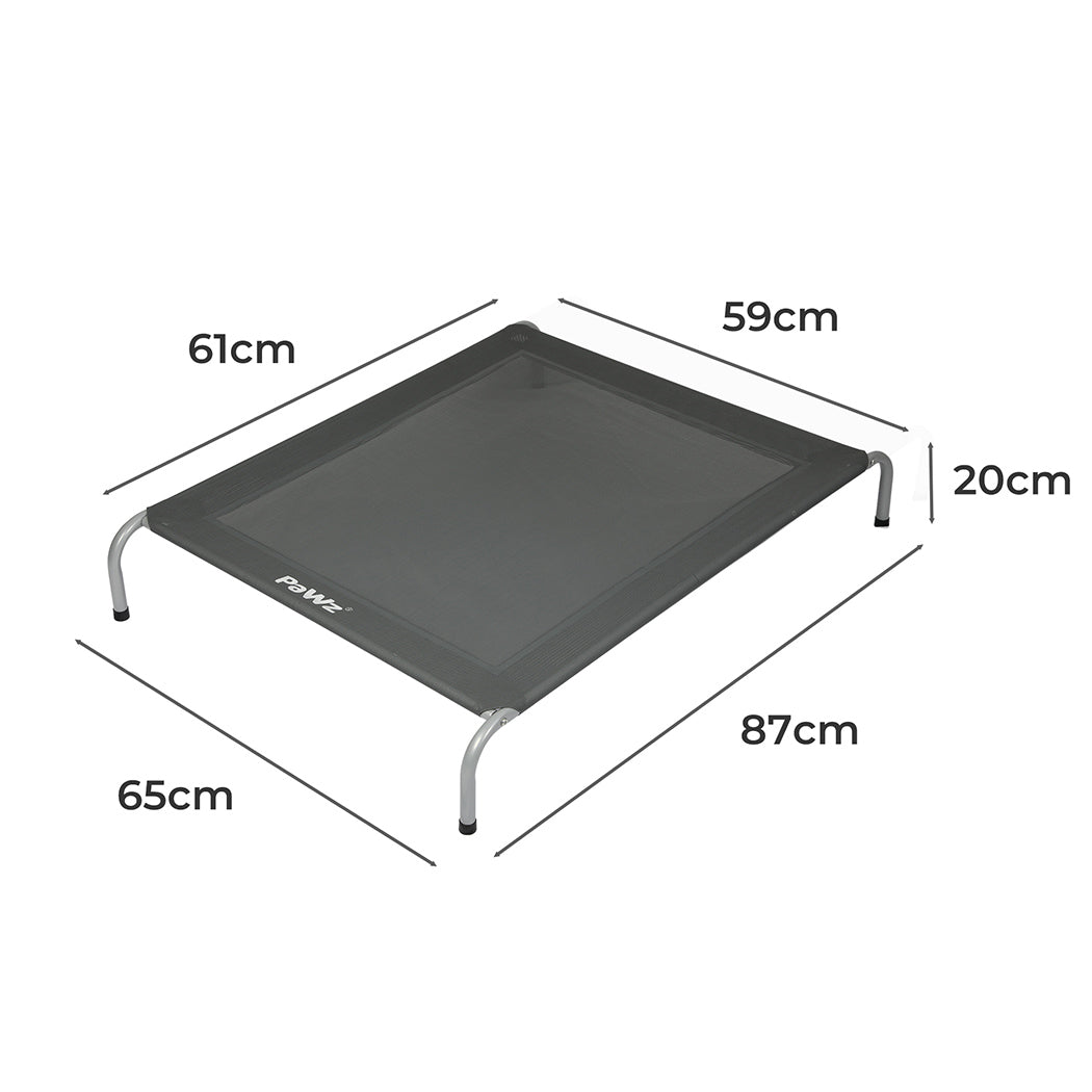 PaWz Elevated Trampoline Pet Bed Dog M Grey Medium-2006733004269031426