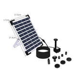 Solar Fountain 5W Powered Water Power - Front View