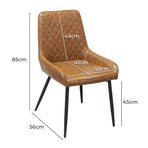 Dining Chairs x 8 Padded Seat PU Faux Leather-2018816926830170114