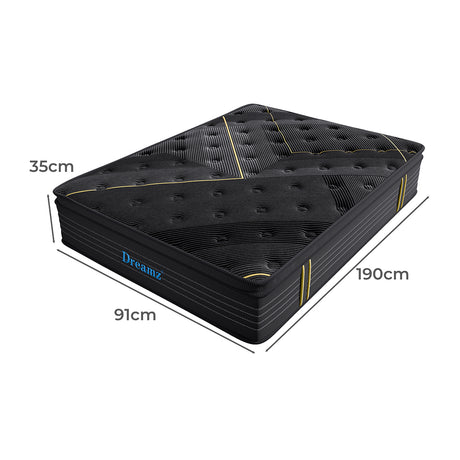 Dreamz Spring Mattress Bamboo Euro Top Single-1954802858645917698