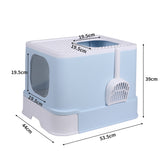 PaWz Cat Litter Box Fully Enclosed Kitty Blue-2006733131914285058