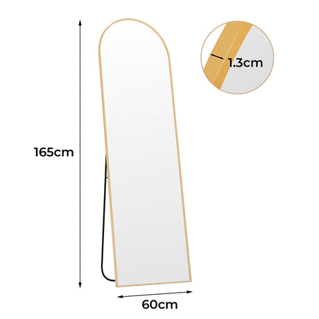 Yezi 165X60CM Full Length Mirror Wall Mounted Mirror Gold-2018816839831916546