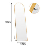 Yezi 165X60CM Full Length Mirror Wall Mounted Mirror Gold - Front View