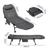 Levede Folding Camping Bed Camp Cots Dark Grey-2006732877819154434
