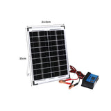 12V 10W Solar Panel Kit Mono Caravan - Front View