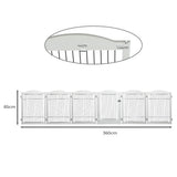 PaWz 6 Panels Pet Dog Playpen Puppy White-2006732992130715650