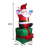 Santaco Inflatable Christmas Outdoor - Front View