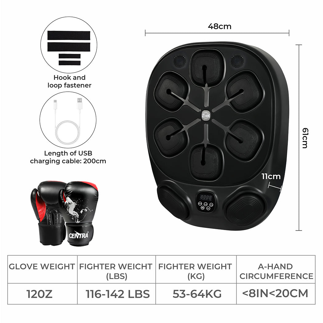 Centra Smart Music Boxing Machine With 12OZ Boxing Glove-2006732710747443202