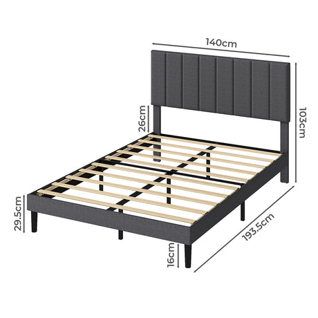 Levede Bed Frame Upholstered Platform Mattress Base Double-2011971106159857666