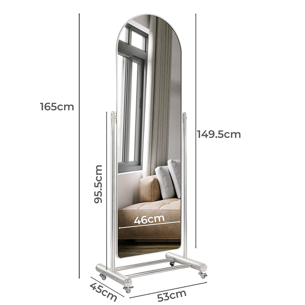 Yezi 165CM Movable Arch Full Length Mirror-2006732867115290626