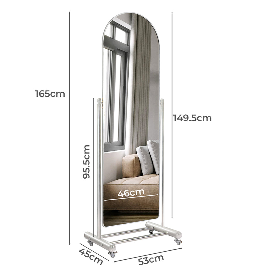 Yezi 165CM Movable Arch Full Length Mirror-2006732867115290626