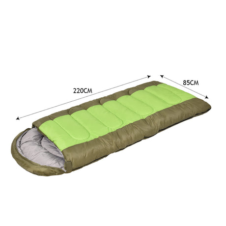 Mountview Sleeping Bag Outdoor Camping Green-1954802650017042434