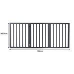 Wooden Pet Gate Dog Fence Retractable Grey 2000x 3MM-2006732963190018050