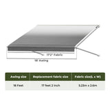 Manan 18FT RV Awning Fabric Replacement 18.05oz Caravan-2018816909956485122