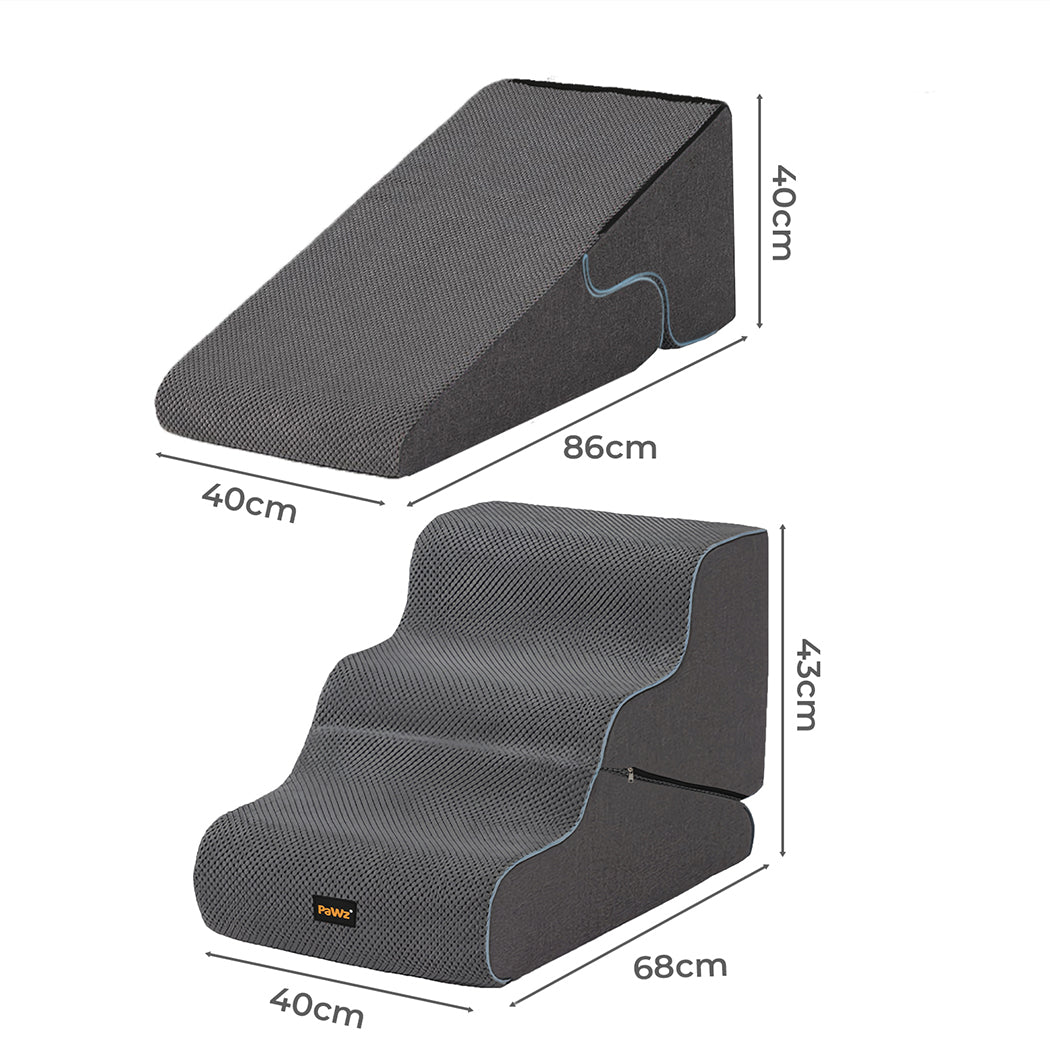 Pawz Dog Steps Adjustable Dog Ramp Portable Pet Stairs-2018816724396281858