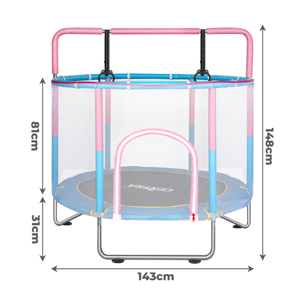 Centra 55" Kids Trampoline Rebounder Pink-2006732697984176130