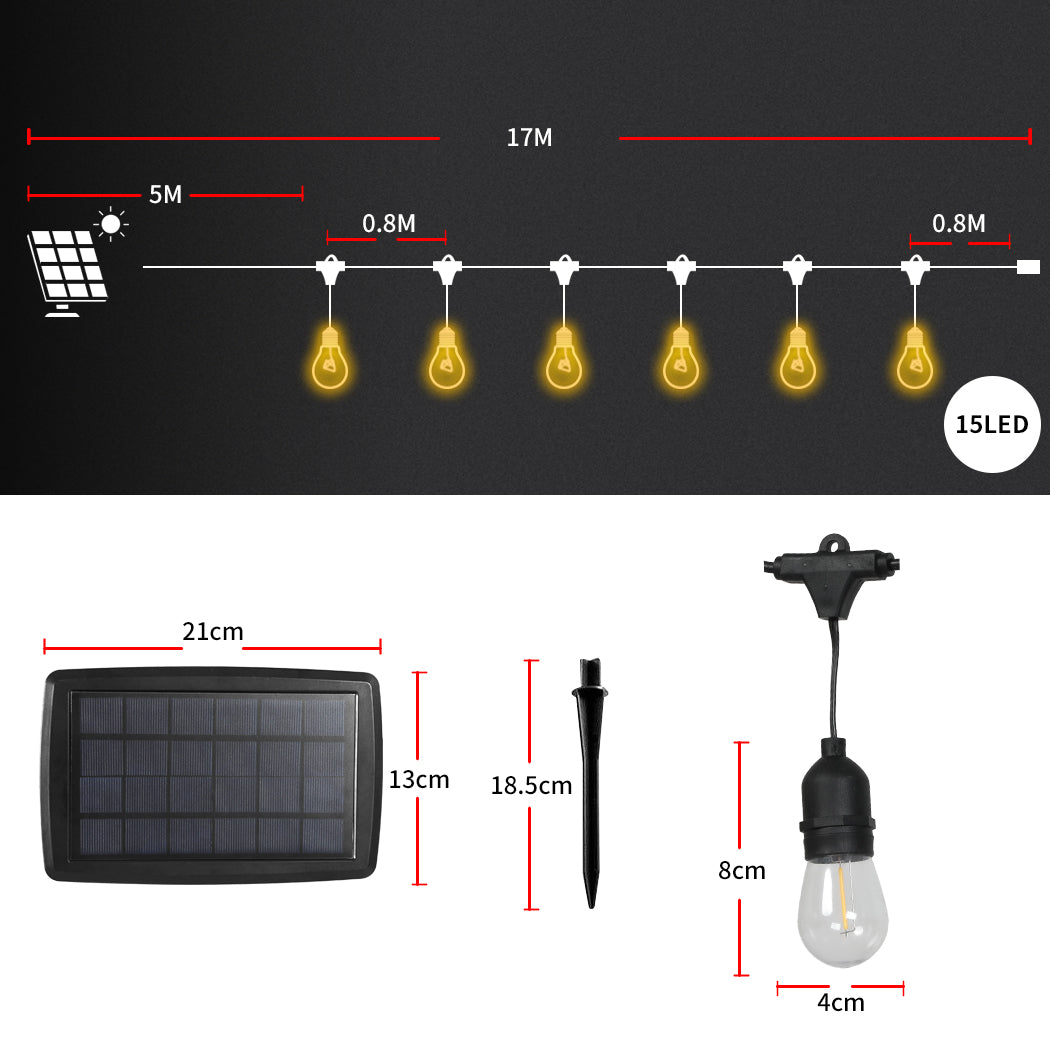 Emitto Solar LED Festoon String Lights-2006733077400915970