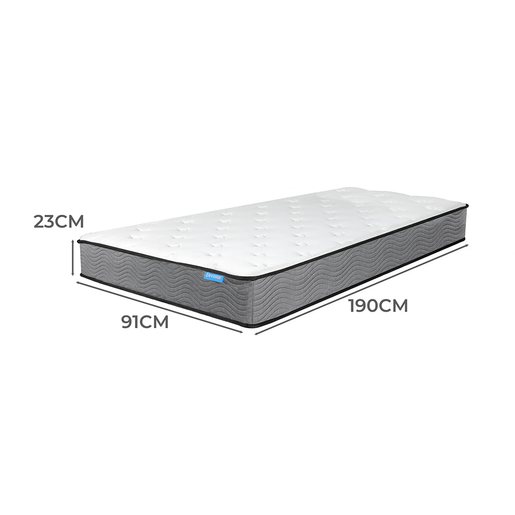 Dreamz Spring Mattress Pocket Bed Top Single-1954802856099975170