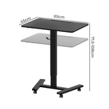 Levede Mobile Standing Desk Adjustable Height Table - Front View