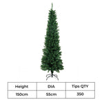 Santaco 1.5M 350 Tips Pencil Christmas Tree-2006732745379811330
