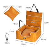 PaWz Pet Car Seat Travel Safety Carrier Orange - Front View